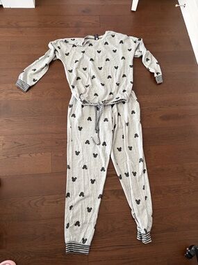 Grey Mickey Head Print Lounge Set